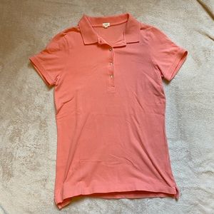 Peach J. Crew Polo Shirt